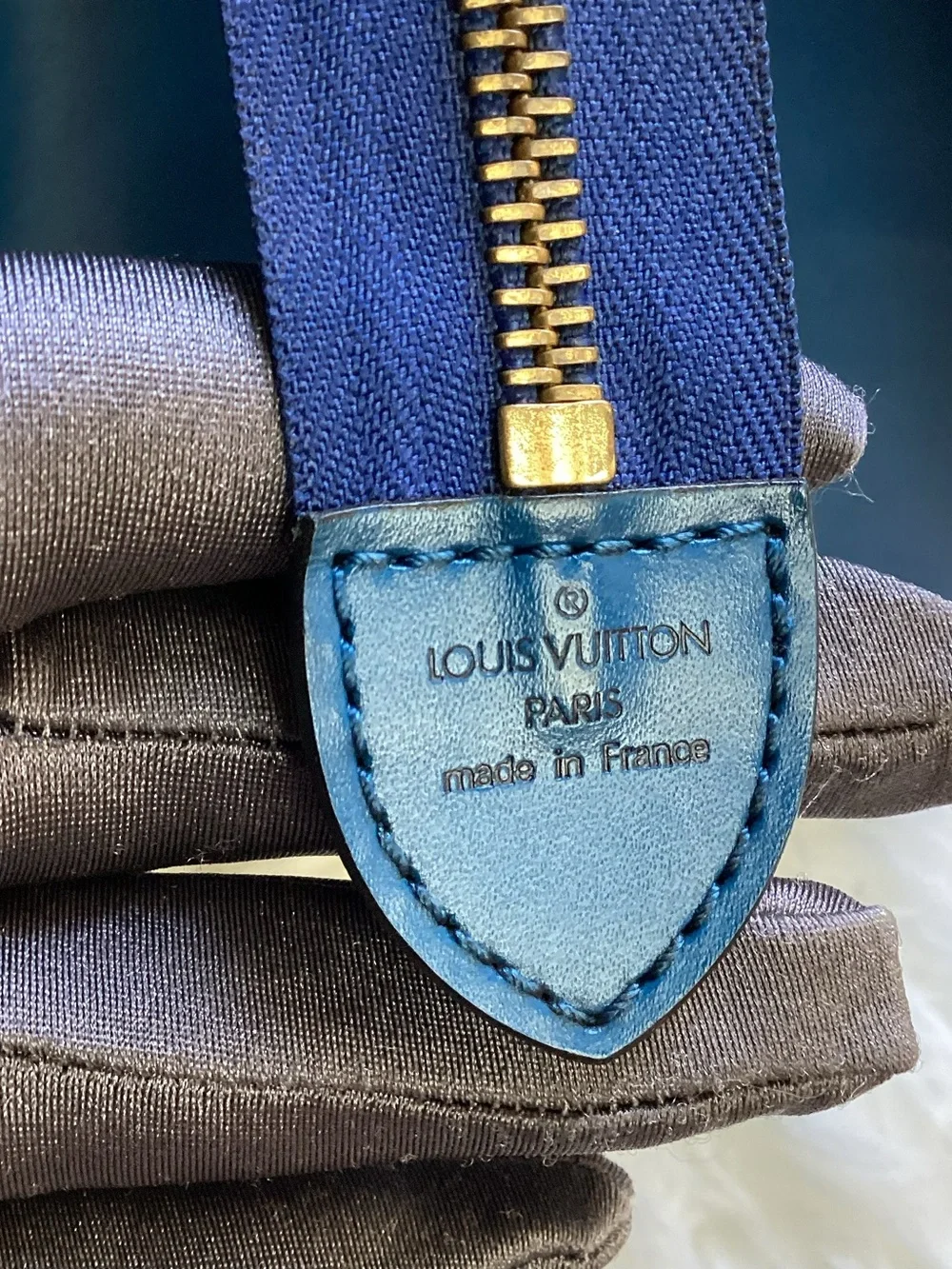 LOUIS VUITTON Blue Epi Riviera Tote bag